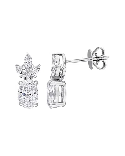 Created Forever 14k 1.50 Ct. Tw. Lab-grown Diamond Stud Earrings In Silver