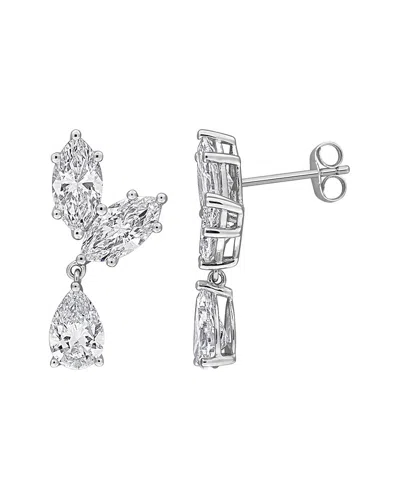 Created Forever 14k 1.56 Ct. Tw. Lab-grown Diamond Drop Earrings In Silver