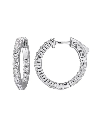 Created Forever 14k 1.65 Ct. Tw. Lab-grown Diamond Hoop Earrings In Silver