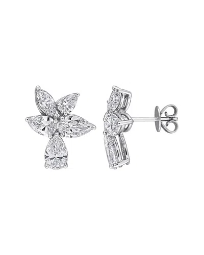 Created Forever 14k 2.00 Ct. Tw. Lab-grown Diamond Stud Earrings In Silver