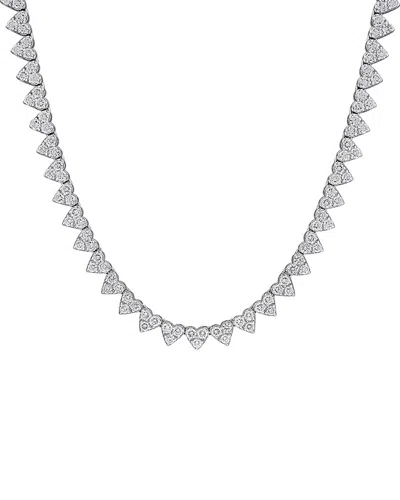 Created Forever 14k 6.24 Ct. Tw. Lab-grown Diamond Tennis Toggle Necklace In Red