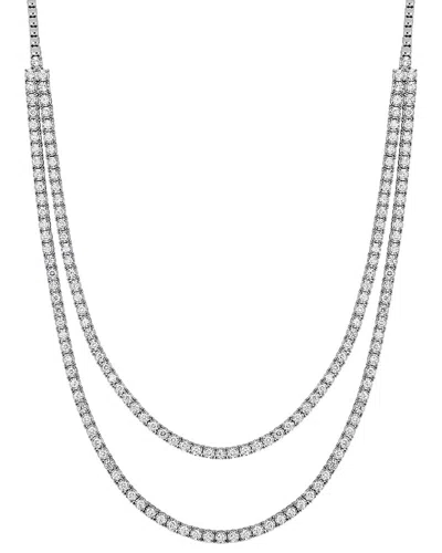 Created Forever 14k 8.91 Ct. Tw. Lab-grown Diamond Tennis Necklace In Pink