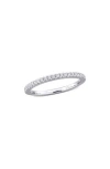 Created Forever 14k White Gold Lab Grown Diamond Band Ring In Metallic