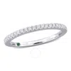 CREATED FOREVER CREATED FOREVER 1/5CT TDW LAB-CREATED DIAMOND AND TSAVORITE ACCENT SEMI-ETERNITY RING IN 14K WHITE G