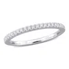 Created Forever 1/5ct Tw Lab-grown Diamond Semi-eternity Anniversary Ring In 14k White Gold In White