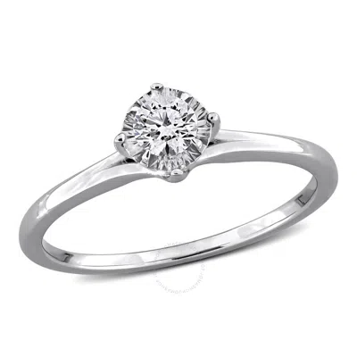 Created Forever 1/5ct Tw Lab-grown Diamond Solitaire Engagement Ring In 18k White Gold