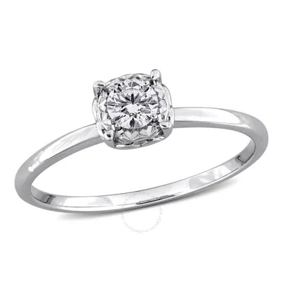 Created Forever 1/5ct Tw Lab-grown Diamond Solitaire Engagement Ring In 18k White Gold