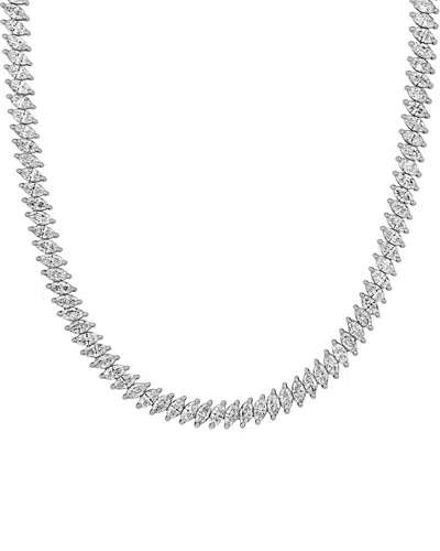 Created Forever 18k 14.61 Ct. Tw. Lab-grown Diamond Tennis Toggle Necklace In Metallic