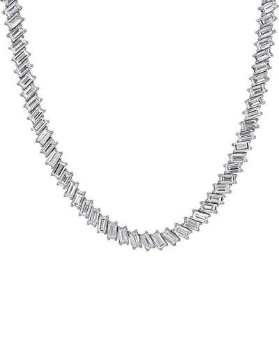 Created Forever 18k 18.30 Ct. Tw. Lab-grown Diamond Tennis Toggle Necklace In Neutral