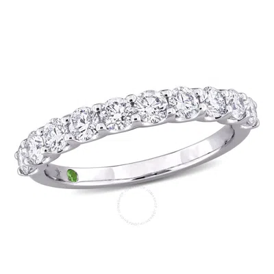 Created Forever 1ct Tw Lab-grown Diamond Semi-eternity Anniversary Band In 14k White Gold