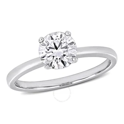 Created Forever 1ct Tdw Lab-created Diamond Solitaire Engagement Ring In 14k White Gold In Metallic