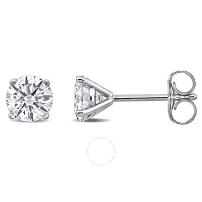 Created Forever 1ct Tdw Lab-created Diamond Solitaire Stud Earrings In 14k White Gold