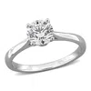 Created Forever 1ct Tgw Lab Grown Diamond Engagement Ring In Sterling Silver In Metallic