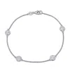 Created Forever 1 Ct Tw Lab-grown Diamond 4-stone Station Bracelet In 14k White Gold - 7.25 In In Silver