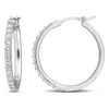 Created Forever 1ct Tw Lab-grown Diamond Hoop Earrings In Sterling Silver In Silver