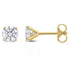 Created Forever 1ct Tw Lab-grown Diamond Martini-style Stud Earrings In 14k Yellow Gold In Yellow