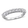 Created Forever 1ct Tw Lab-grown Diamond Semi-eternity Anniversary Band In 10k White Gold In White