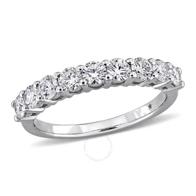 Created Forever 1ct Tw Lab-grown Diamond Semi-eternity Anniversary Band In 10k White Gold