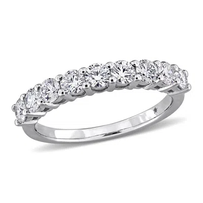 Created Forever 1ct Tw Lab-grown Diamond Semi-eternity Anniversary Band In 10k White Gold