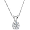 Created Forever 1ct Tw Lab-grown Diamond Solitaire Pendant With Chain In 14k White Gold - 17 In In White