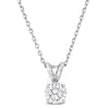 Created Forever 1ct Tdw Lab-grown Diamond Solitaire Necklace Platinum-18 In In White