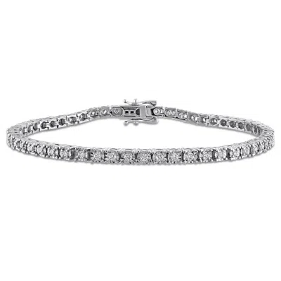 Created Forever 1ct Tw Lab-grown Diamond Tennis Bracelet In Sterling Silver - 7 In In Metallic