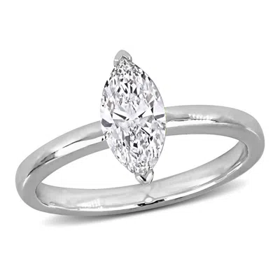Created Forever 1ct Tw Marquise Lab Grown Diamond Solitaire Engagement Ring In 14k White Gold In ["white"]