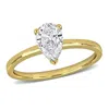 Created Forever 1ct Tw Pear-shaped Lab Grown Diamond Engagement Ring In 14k Yellow Gold In Yellow