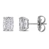 Created Forever 2 1 / 10 Ct Tw Lab Grown Cushion Diamond Tw Stud Earrings 14k White Gold F Vs1 (igi  In Silver