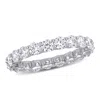 Created Forever 2 1/10ct Tw Lab-grown Diamond Eternity Band In 14k White Gold In Silver