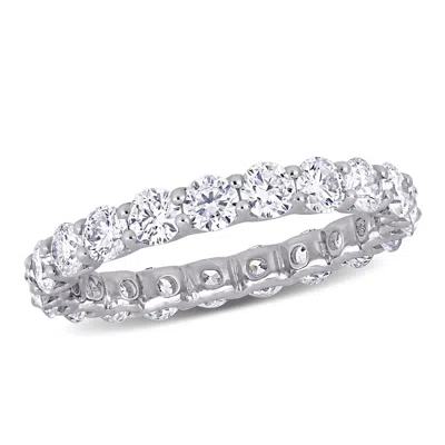 Created Forever 2 1/10ct Tw Lab-grown Diamond Eternity Band In 14k White Gold In Silver