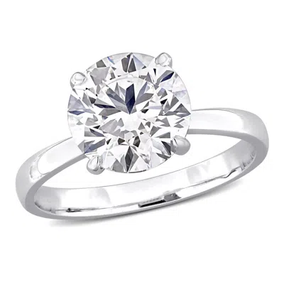 Created Forever 2 1/10ct Tw Lab-grown Diamond Solitaire Engagement Ring In 14k White Gold In Brown