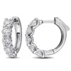 Created Forever 2 1/2ct Tw Lab-grown Diamond Hoop Earrings In 14k White Gold
