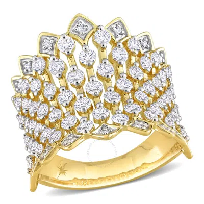 Created Forever 2 1/3 Ct Tw Lab Created Diamond Wide Band Ring In 14k Yellow Gold