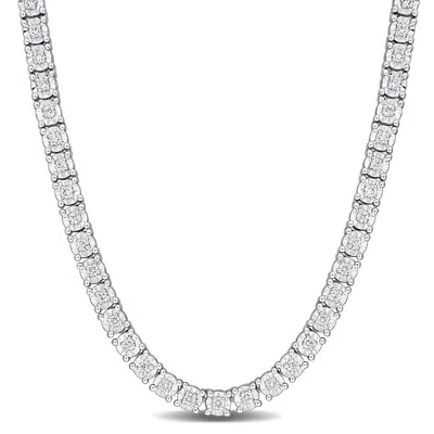 Created Forever 2 1/3 Ct Tw Lab-grown Diamond Tennis Necklace In Sterling Silver - 20 In In Metallic
