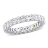 CREATED FOREVER CREATED FOREVER 2 1/4CT TDW LAB-CREATED DIAMOND AND TSAVORITE ACCENT OVAL ETERNITY RING IN 14K WHITE