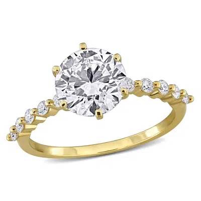 Created Forever 2 1/4ct Tw Lab Grown Diamond Engagement Ring In 14k Yellow Gold In ["yellow"]