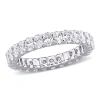 Created Forever 2 1/4ct Tw Oval-cut Lab-grown Diamond Eternity Ring In 14k White Gold In White