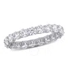 Created Forever 2 1/5 Ct Tw Lab Created Diamond Eternity Band In 14k White Gold In White