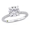 CREATED FOREVER CREATED FOREVER 2 1/6CT TDW LAB-CREATED DIAMOND AND TSAVORITE ACCENT ENGAGEMENT RING IN 14K WHITE GO