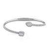Created Forever 2 1/6ct Tw Multi-shaped Lab-grown Diamond Open Bangle In 14k White Gold In White