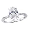 Created Forever 2 1/6ct Tw Oval Lab-grown Diamond Solitaire Enagagement Ring In 14k White Gold In White