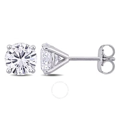Created Forever 2ct Tdw Lab-created Diamond Solitaire Stud Earrings In 14k White Gold
