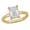 Created Forever 2ct Tw Emerald-cut Lab Grown Diamond Solitaire Engagement Ring In 14k Yellow Gold In Gold