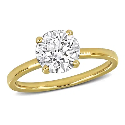 Created Forever 2ct Tw Lab Grown Diamond Solitaire Engagement Ring In 14k Yellow Gold In ["yellow"]