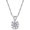 Created Forever 2ct Tw Lab-grown Diamond Solitaire Pendant With Chain In 14k White Gold - 17 In
