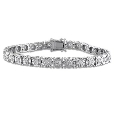 Created Forever 2ct Tw Lab-grown Diamond Tennis Bracelet In Sterling Silver - 7 In In Metallic