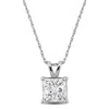 Created Forever 2ct Tw Princess-cut Lab Grown Diamond Solitaire Pendant With Chain In 14k White Gold In White
