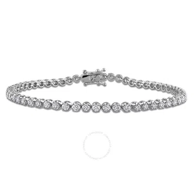 Created Forever 3 1/10 Ct Tw Lab-grown Diamond Tennis Bracelet In 14k White Gold