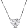 Created Forever 3 1/10ct Tw Heart-cut Lab-grown Diamond Necklace In 14k White Gold - 16 In + 2 In Ex